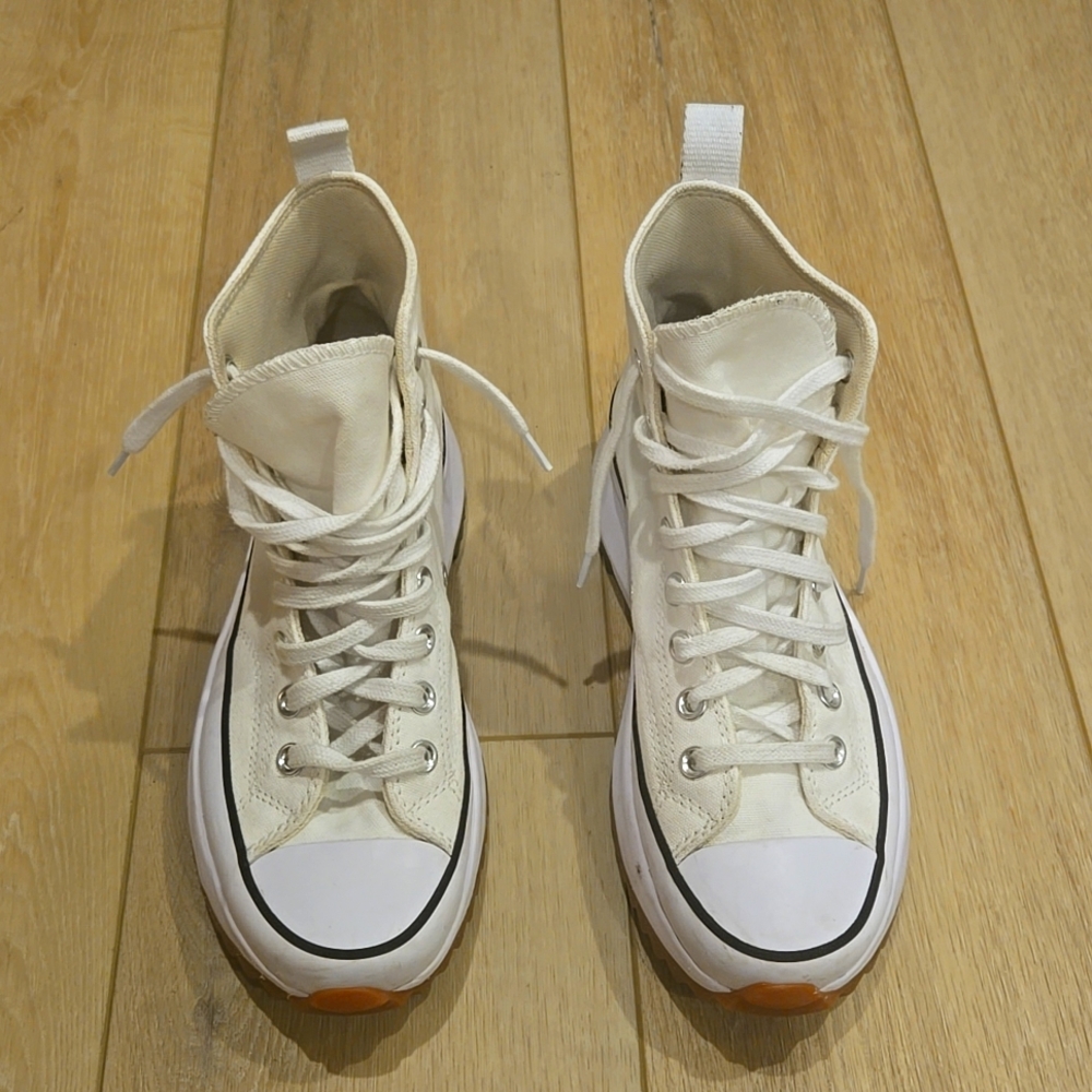 Converse Run Star Hike Hi White Black Gum Canvas 